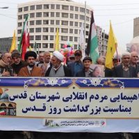 نوروز ۱۴۰۴/ حضور پرشور جامعه ورزش شهرستان قدس در راهپیمایی روز قدس
