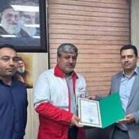 تجلیل “حسن پارسافر” از رئیس جمعیت هلال احمر شهرستان قدس