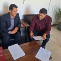 حسن پارسافر با رئیس اداره ثبت اسناد املاک شهرستان قدس دیدار کرد